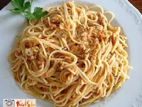 Fotografija recepta: Špageti z lososom na hitro