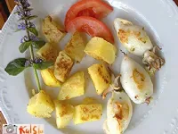 Fotografija recepta: Polnjeni lignji z mocarelo in zelišči