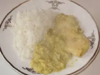 Fotografija recepta: Puran z banano, jabolki in kokosom