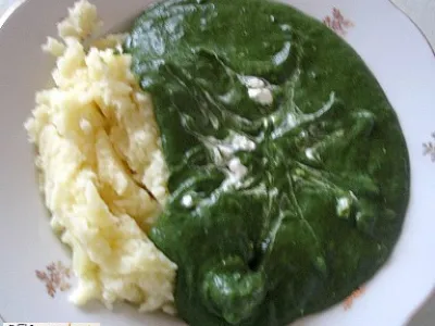 Otroško kosilo s špinačo