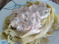 Fotografija recepta: Jurčkova omaka s širokimi rezanci