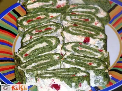 Sirovo - špinačna rolada