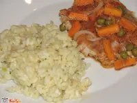 Fotografija recepta: Riž s čebulo in česnom