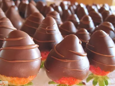 Jagode oblite s čokolado