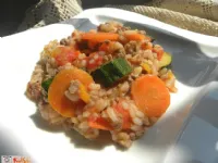 Fotografija recepta: Riž z mletim mesom in zelenjavo