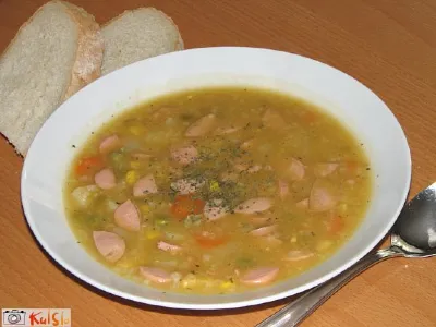 Enolončnica s hrenovkami