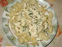 Fotografija recepta: Testenine s sirom in šparglji