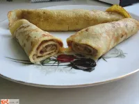 Fotografija recepta: Pečene palačinke z lešnikovim nadevom