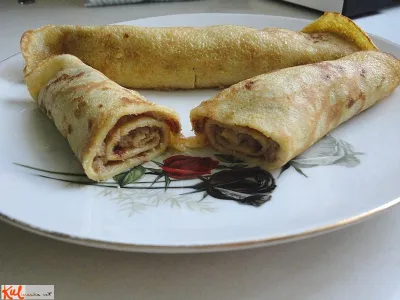 Pečene palačinke z lešnikovim nadevom