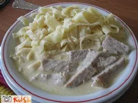 Fotografija recepta: Svinjski rezanci v omaki iz sladke smetane