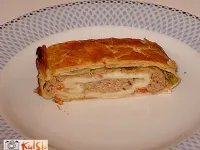 Fotografija recepta: Zelenjavno - mesni zavitek