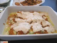 Fotografija recepta: Ribji file z bučkami v omaki