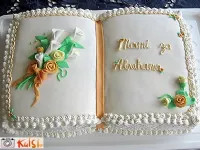 Fotografija recepta: Višnjeva torta - oblika knjige