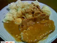 Fotografija recepta: Zrezki v naravni gobovi omaki