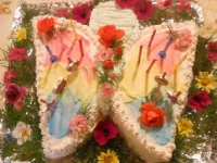 Fotografija recepta: Orehova torta s sadjem in smetano