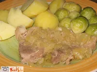 Fotografija recepta: Čebulna pečenka z belim vinom