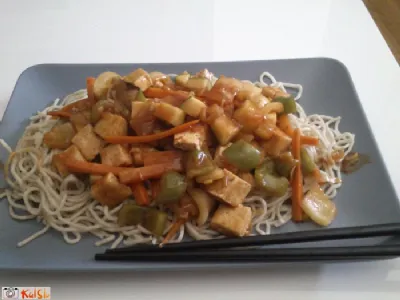 Piščanec v sladko - kisli omaki