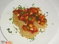 Fotografija recepta: Sojini špageti s tofujem