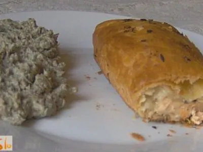 Losos v testu z zeleno hrustljavo omako