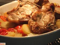 Fotografija recepta: Pečen kotlet s krompirjem