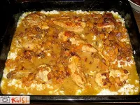 Fotografija recepta: Piščanec na rižu s suhimi marelicami