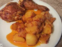 Fotografija recepta: Pečen piščanec s krompirjem