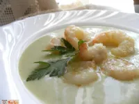 Fotografija recepta: Brokolijeva juha s kozicami