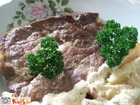 Fotografija recepta: Zarebrnice z jabolki in hrenom